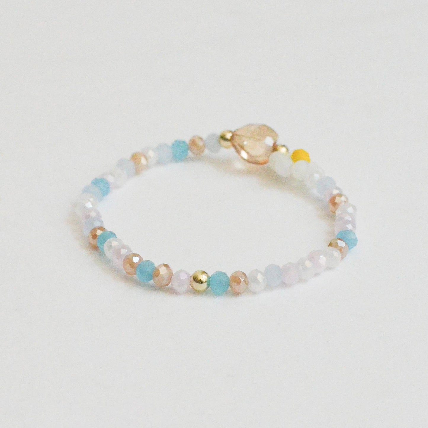 Heart Glass Beads Bracelet