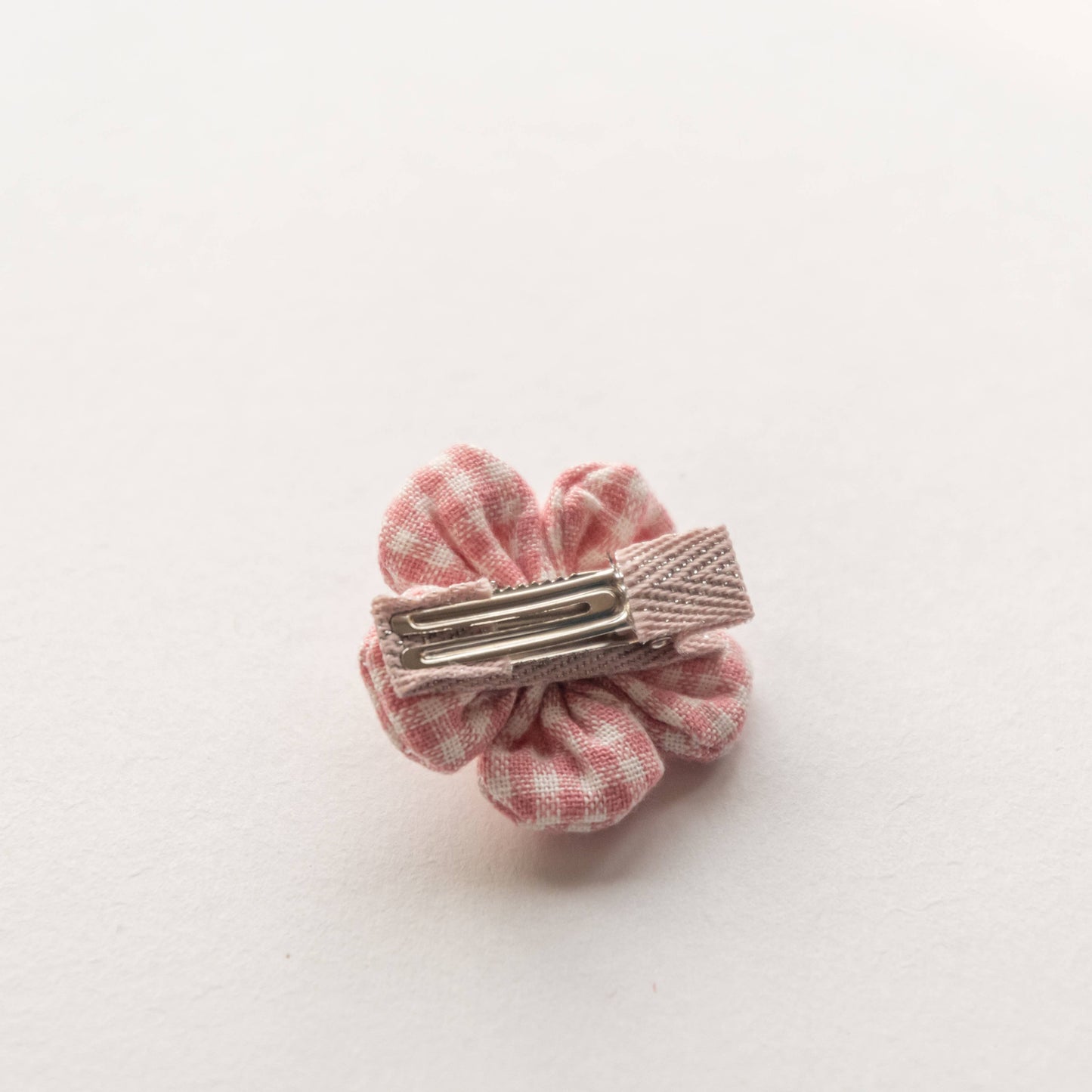 Gingham Flower Hair Clips Bundle, Set of 4