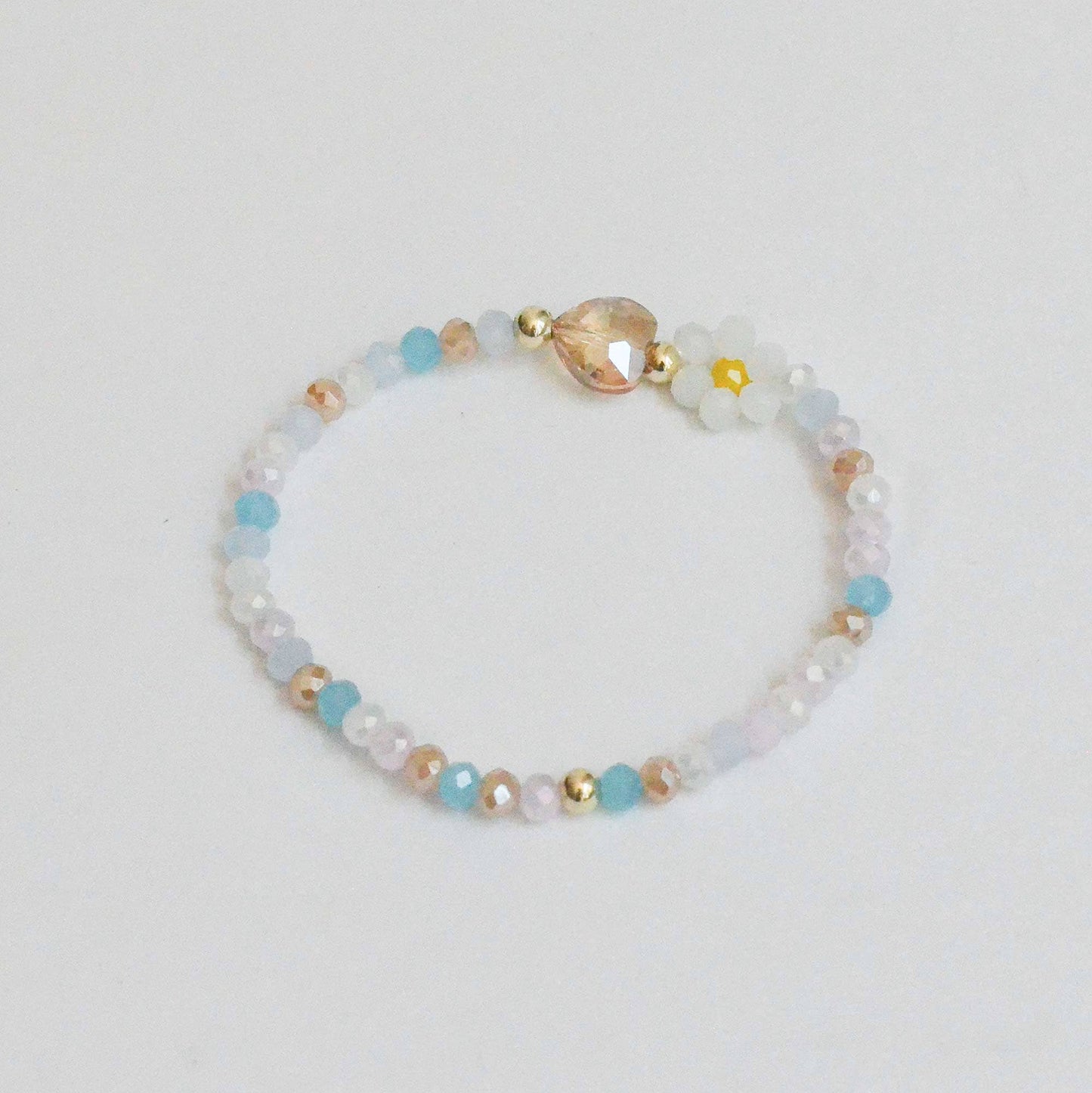 Heart Glass Beads Bracelet