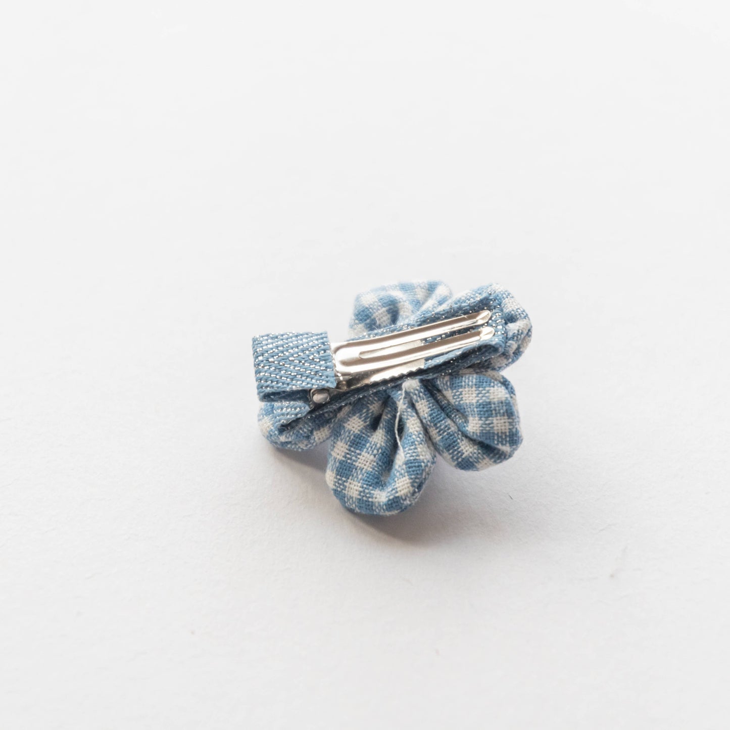 Gingham Flower Hair Clips Bundle, Set of 4