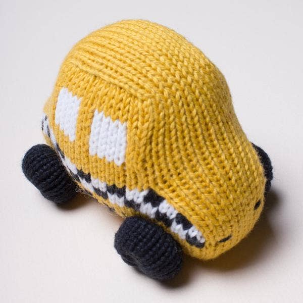 Organic Baby Taxi Rattle Toy