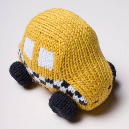 Organic Baby Taxi Rattle Toy