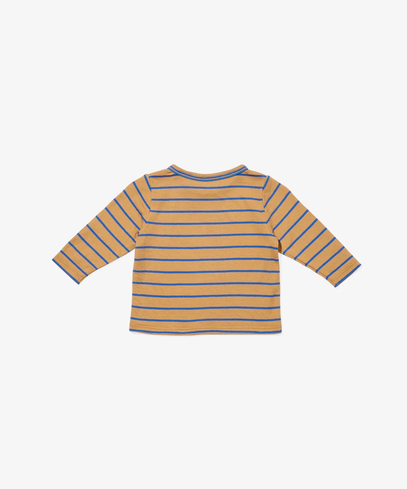 Edward Baby T-Shirt, Camel Fine Stripe