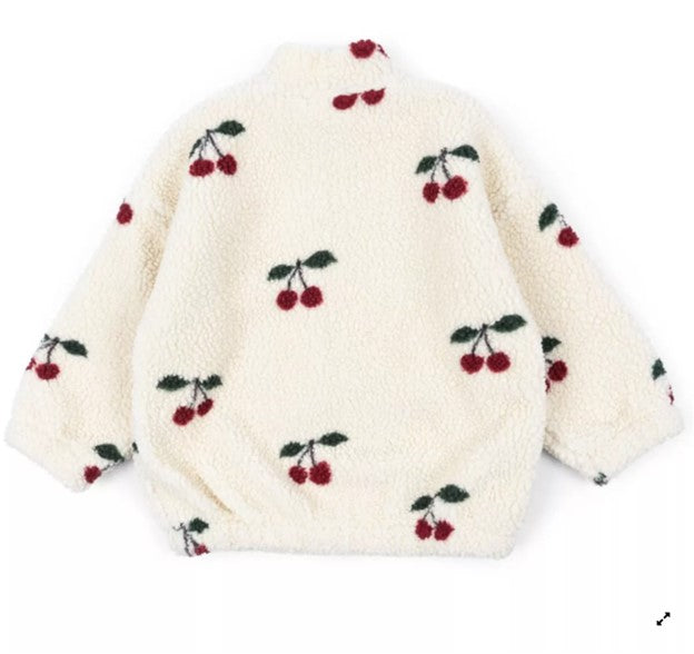 Jody Teddy Jacket Cherry