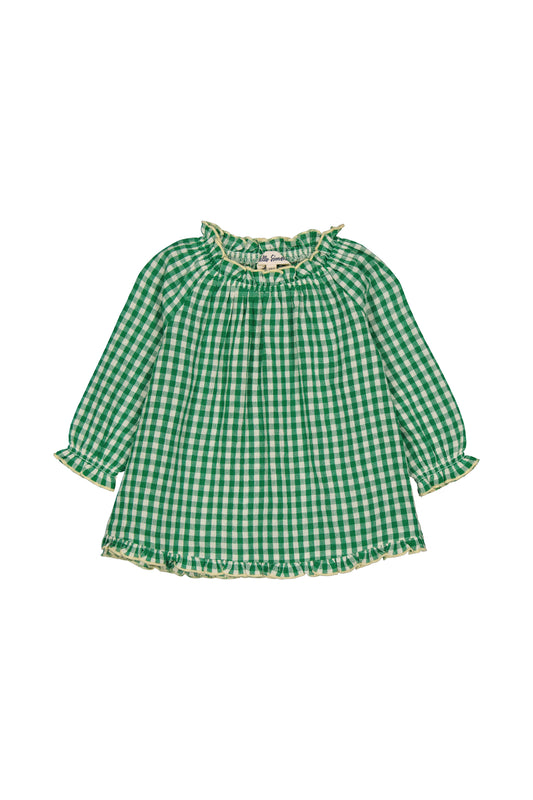 Hello Simone Malou Baby Dress Gingham Green