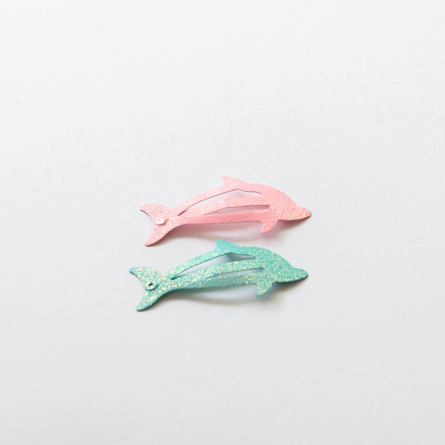 Metal Hair Clips, Glitter Baby Dolphins